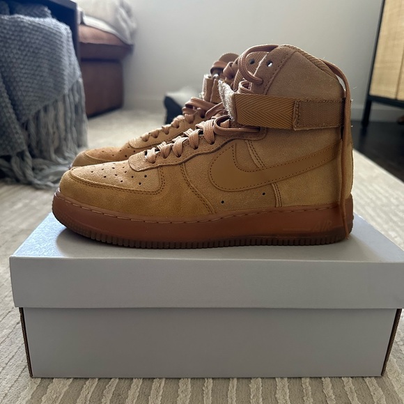 Wheat Hightop Air Force 1’s - Picture 2 of 3